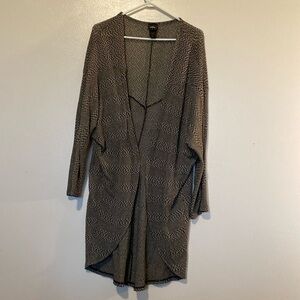 Daytrip knitted rayon blend long sleeve duster kimono  cardigan sweater Xl